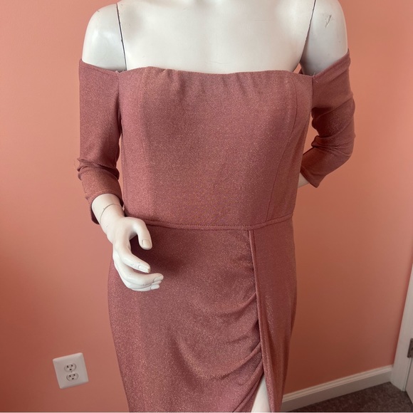 Fashion Nova Jeanette Glitter Maxi Dress in Mauve - Picture 6 of 12